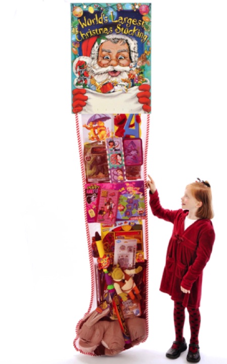 Giant Holiday Stocking
Filled With Toys
Comes With Entry Blanks & Box
6 Foot -  $149.50
8 Foot -  $199.50