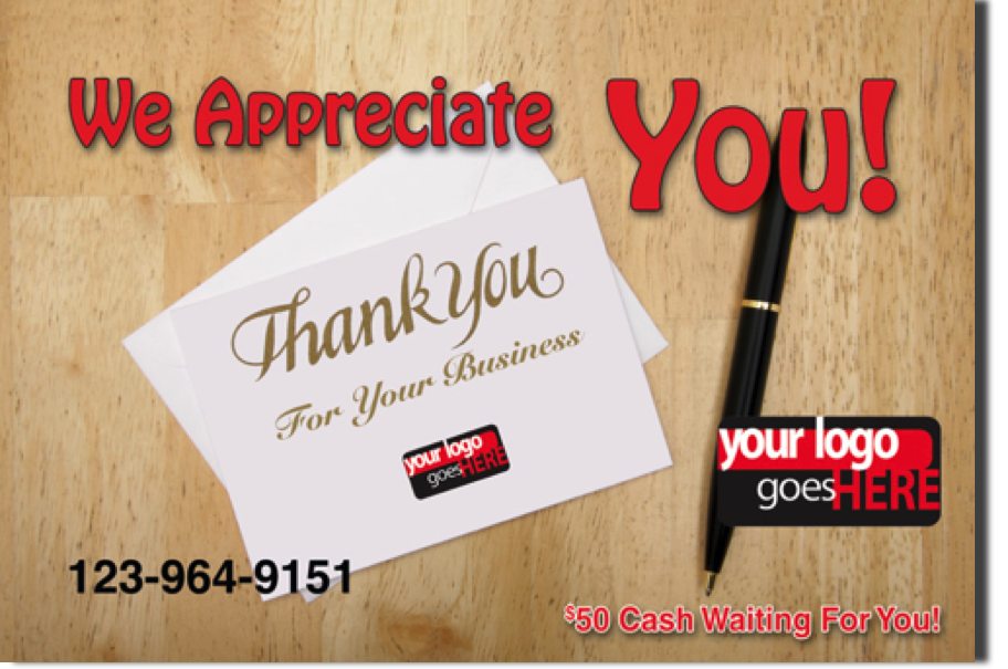 Thank You Note Card - Message